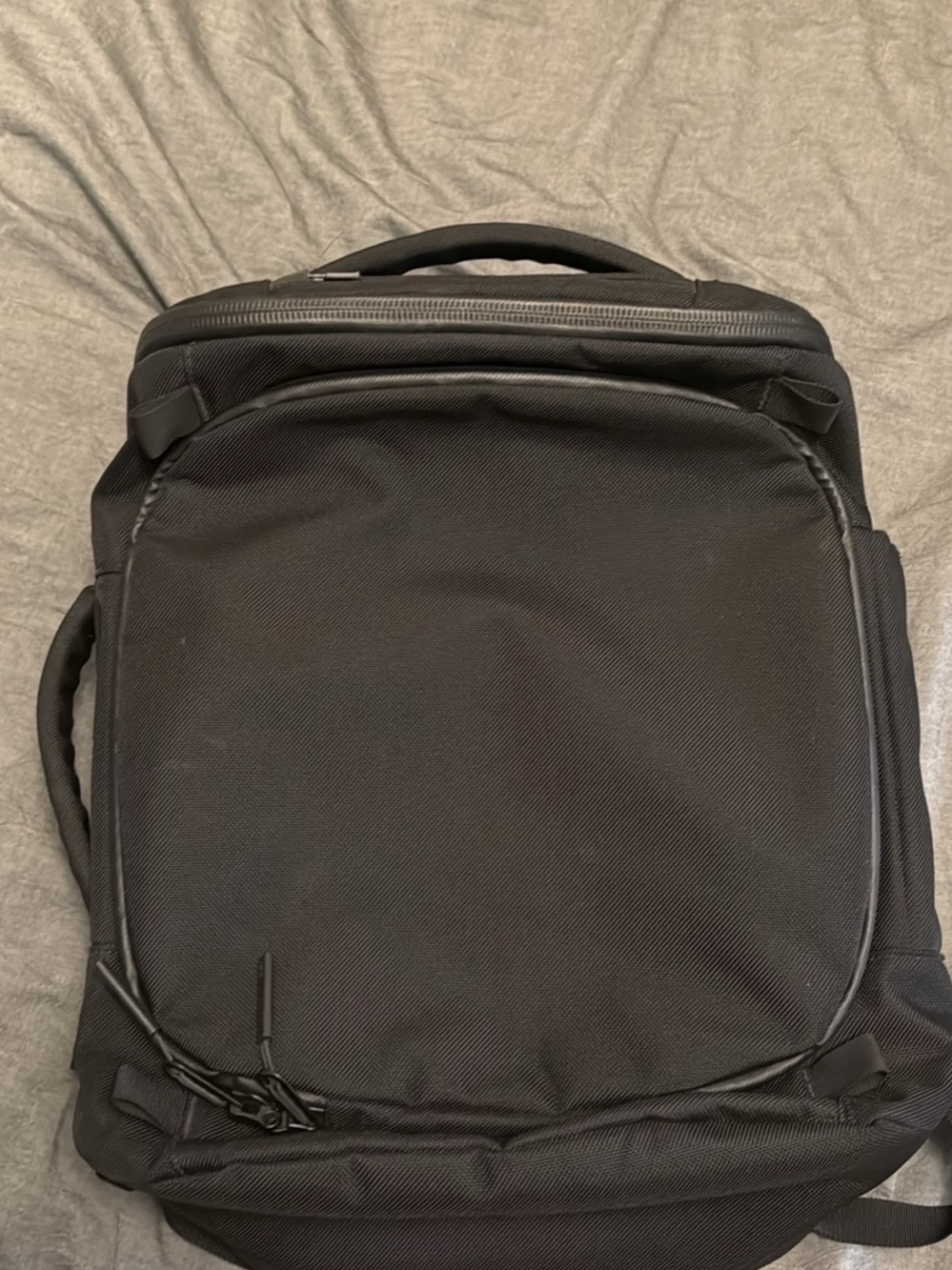 Men's Black Minimalist Backpack - Versatile Everyday Carry